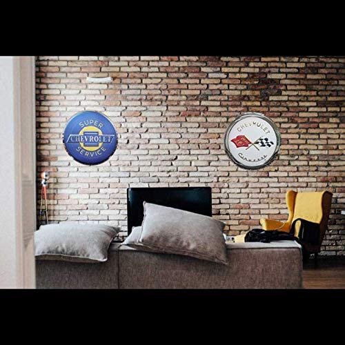 Chevrolet Super Service Stainless Steel Wall Hanging Sign - Blue/Chrome : 22"-SR1 Performance