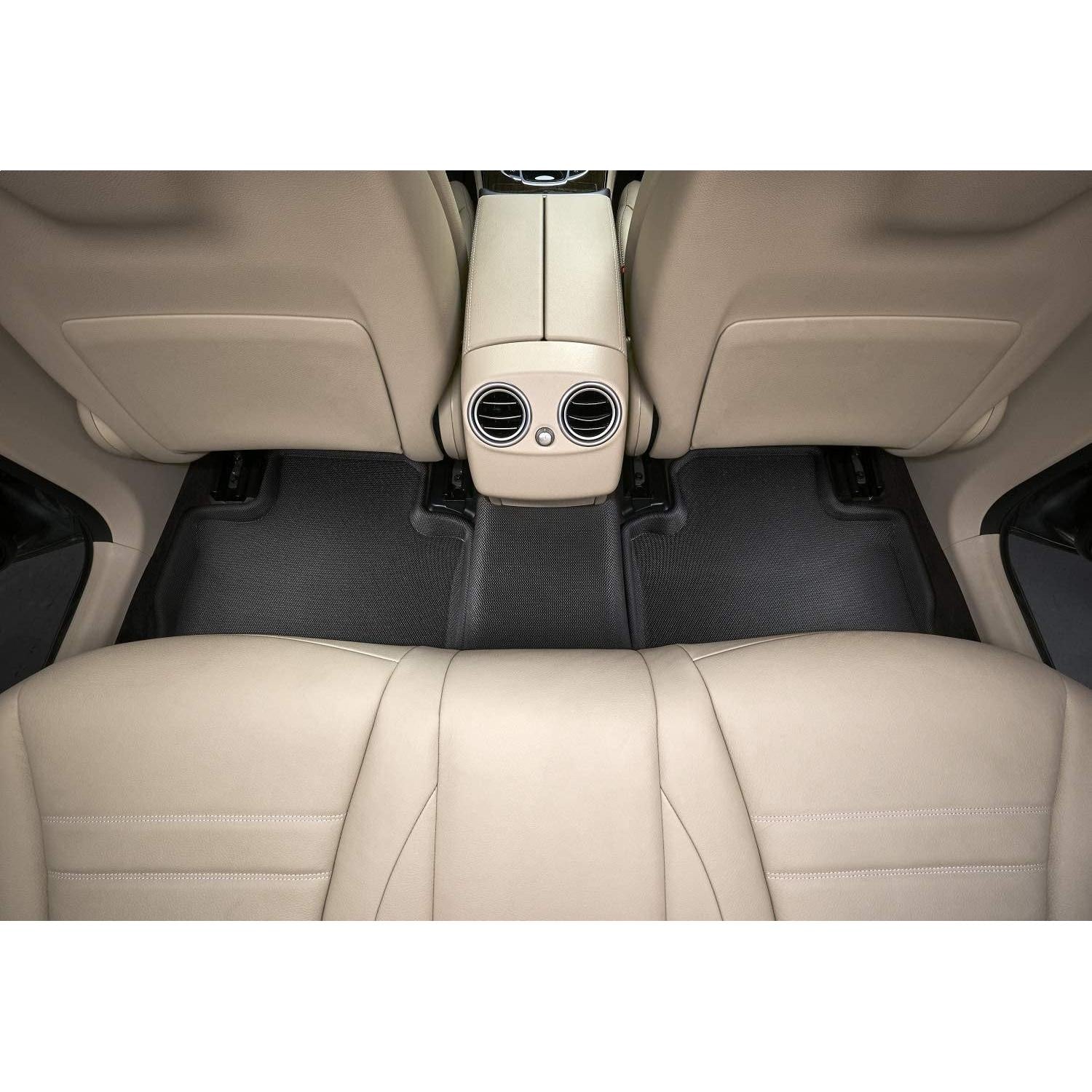 3D MAXpider Front Row Custom Fit All-Weather Floor Mat for Select Tesla Model X Models - Kagu Rubber ()-SR1 Performance