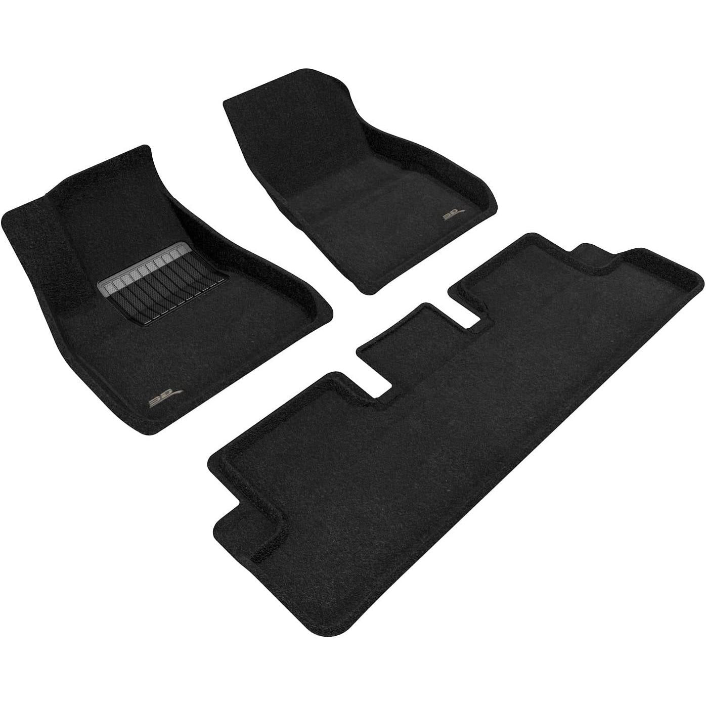 2020-2023 Tesla Model 3 3D MAXpider Custom Fit Elegant Floor Mats - Black-SR1 Performance