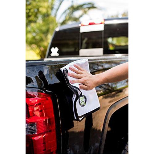 Liquid X Logo Arctic Drying Towel White Waffle Weave - 25" x 36"-SR1 Performance