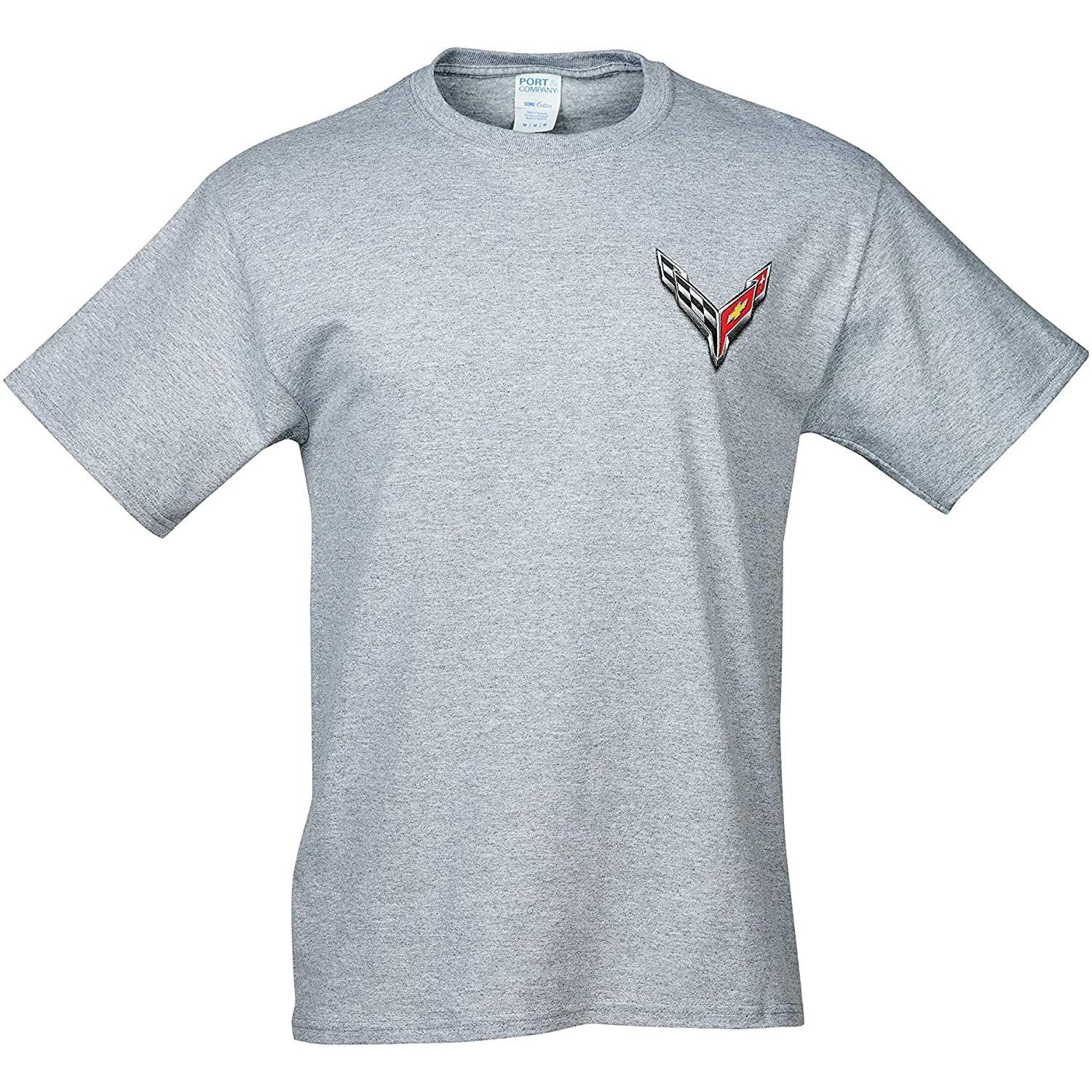 C8 Corvette Next Gen American Legacy Born in the USA Men's T-Shirt - Officially Licensed Chevrolet Short Sleeve Tee Shirt-SR1 Performance