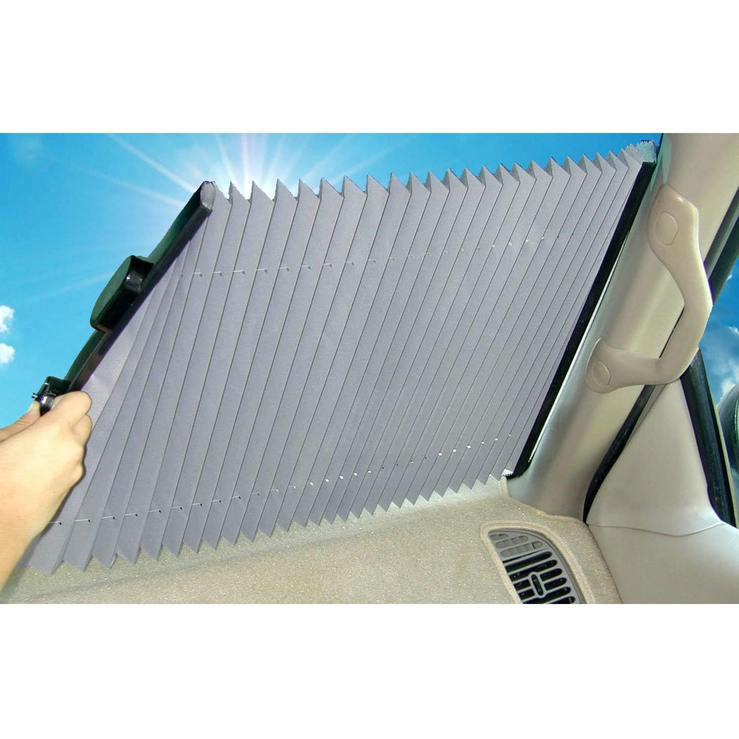 25 inch Universal Fit Retractable Auto Windshield Sunshade for Trucks, Most SUV-SR1 Performance