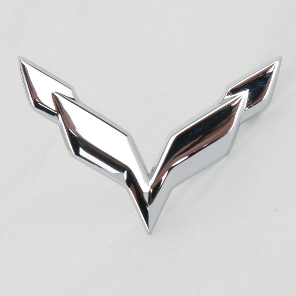 C7 Corvette Stingray Crossed Flags Seat Emblem (Pair)-SR1 Performance