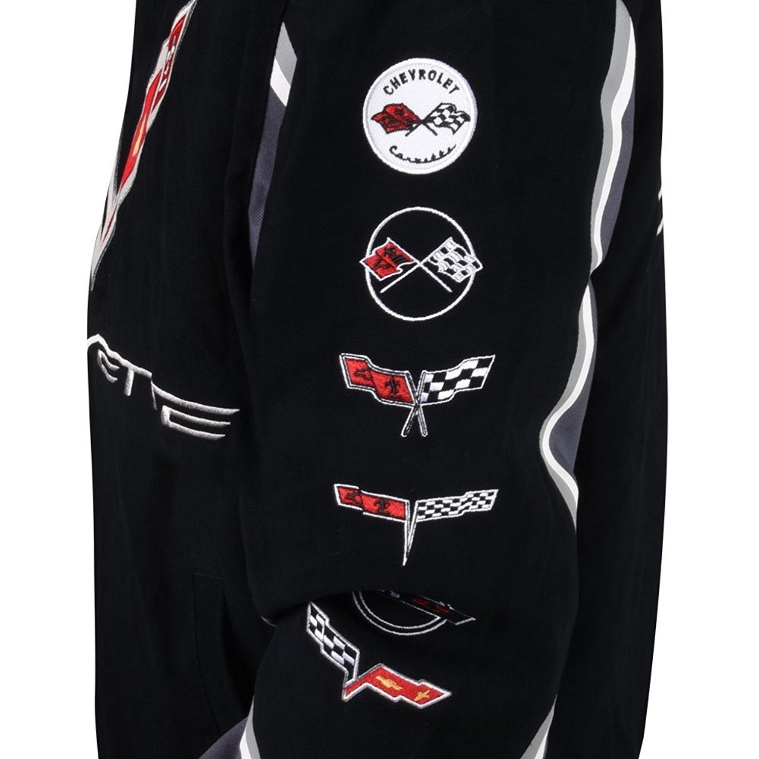 C1-C7 Corvette All Logo Collage Twill Jacket - Black-SR1 Performance