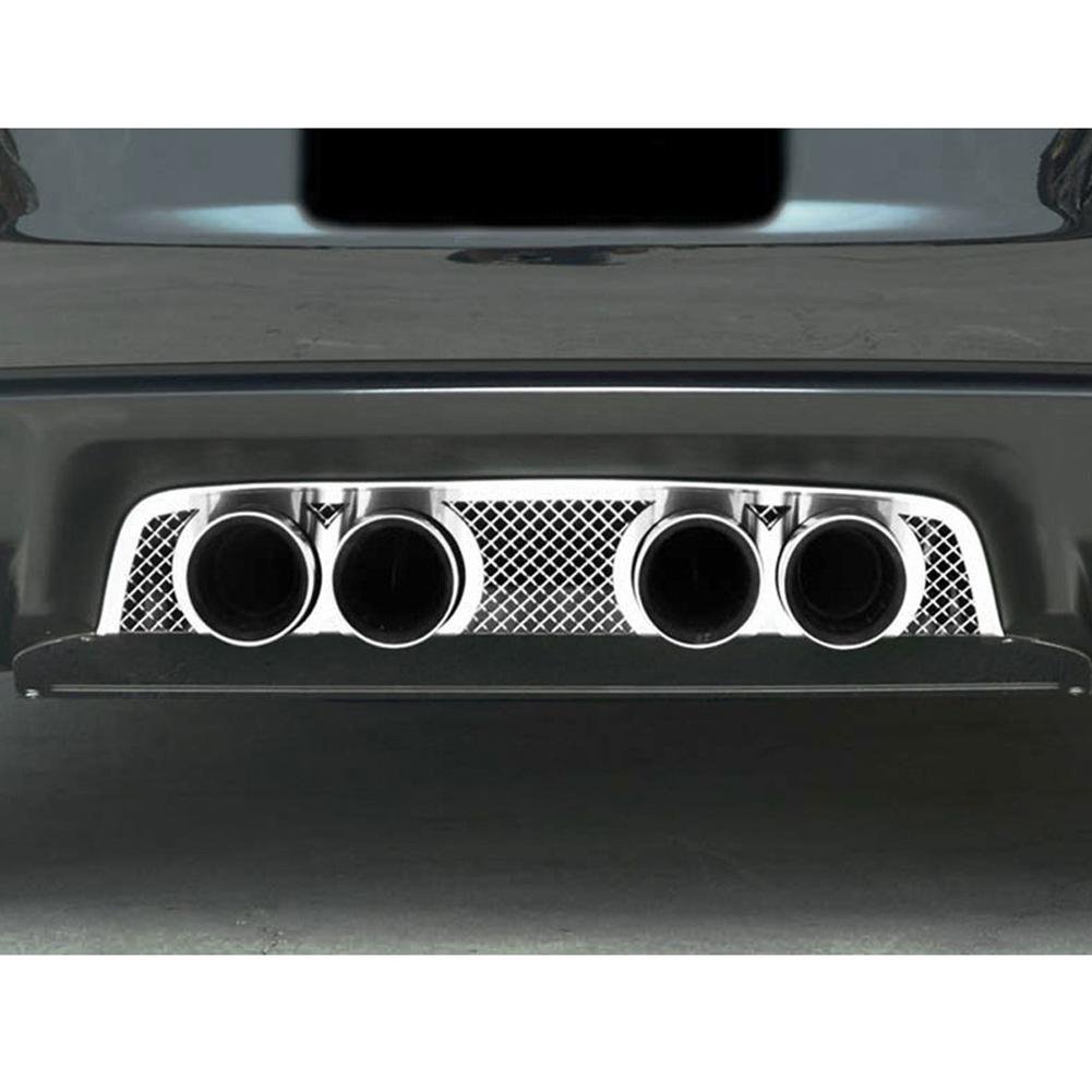 Corvette Exhaust Port Filler Panel - Laser Mesh Stainless Steel for Corsa 4.0" Dual Exhaust : 2005-2013 C6-SR1 Performance