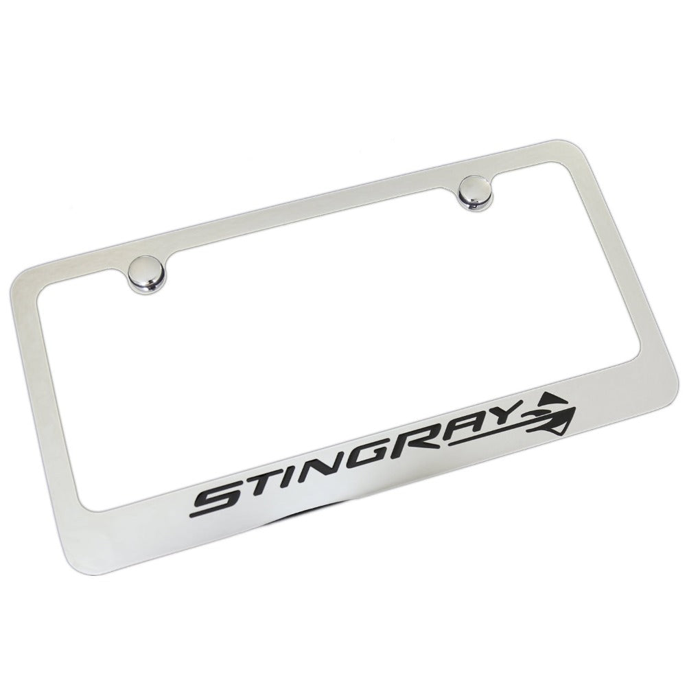 C7 Corvette Stingray License Plate Frame - Chrome-SR1 Performance