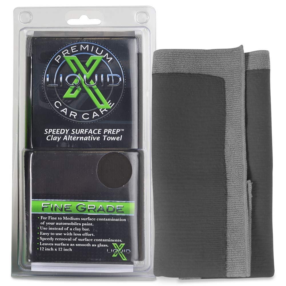Liquid X Clay Towel Detail Combo - Speedy Surface Prep Clay Towel, Detail Spray, Green Xtreme Plush Waffle Weave Towels-SR1 Performance