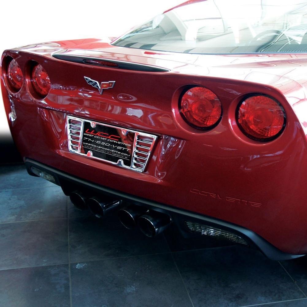 C6 / C7 Corvette Billet Aluminum License Plate Frame - Chrome-SR1 Performance