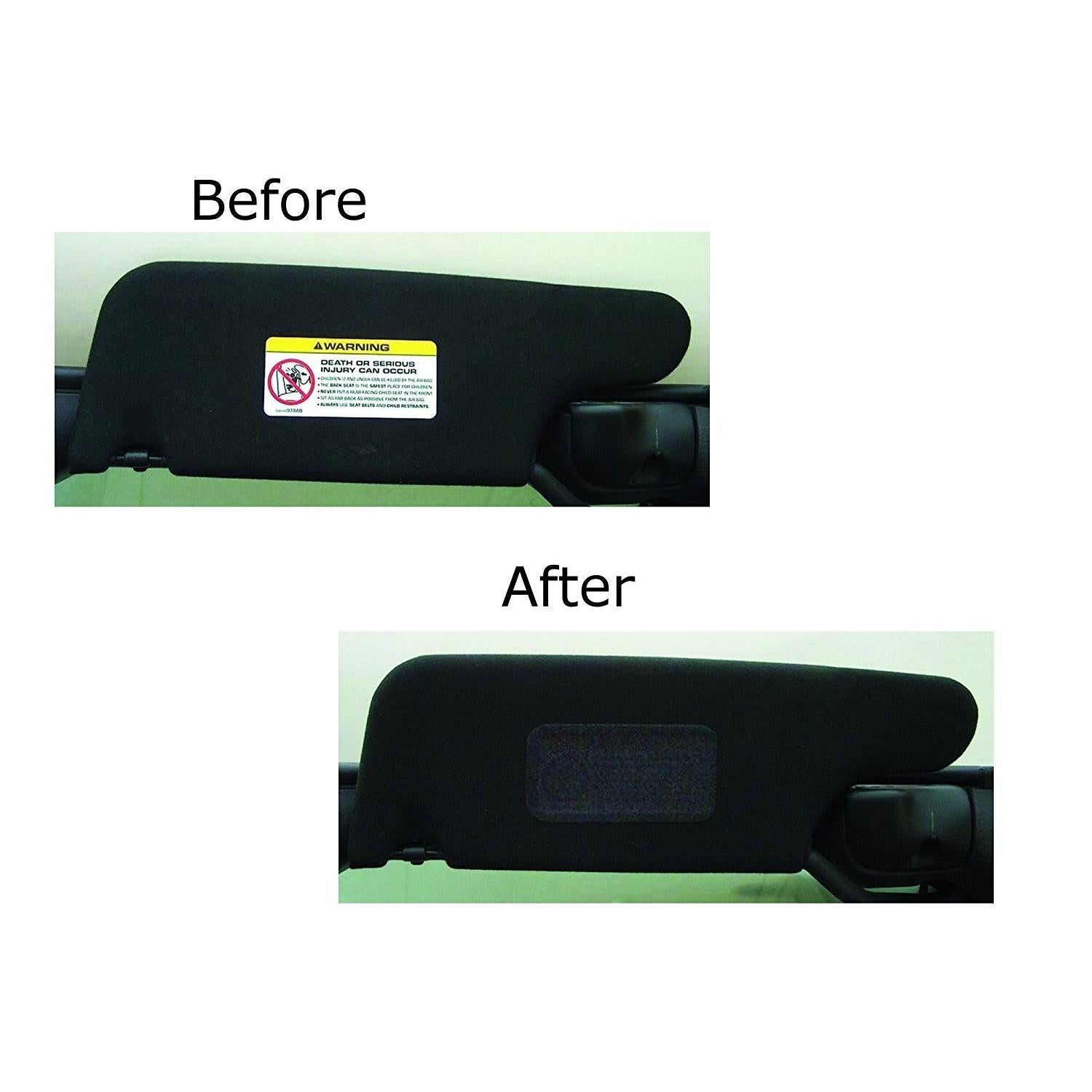 C5, C6, C7 Corvette Sunvisor Label Covers - Pair-SR1 Performance