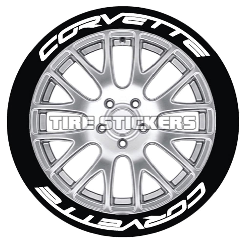 West Coast Corvette C7 Corvette Tire Stickers - Permanent 1" (Z06)-SR1 Performance