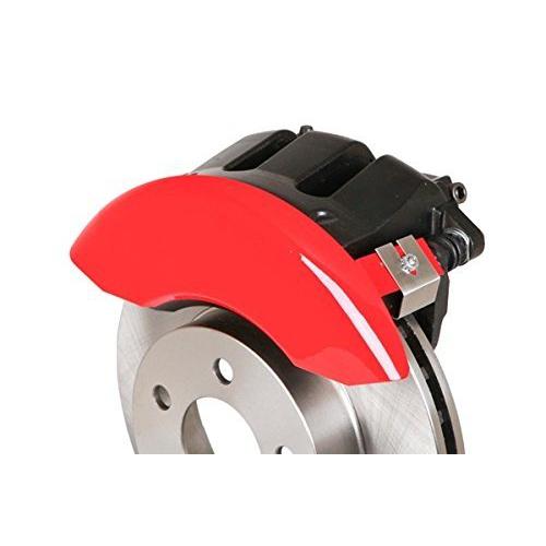 MGP Caliper Covers 12162SCL1RD 'Challenger ll' Engraved Caliper Cover with Red Powder Coat Finish and Silver Characters, (Set of 4)-SR1 Performance