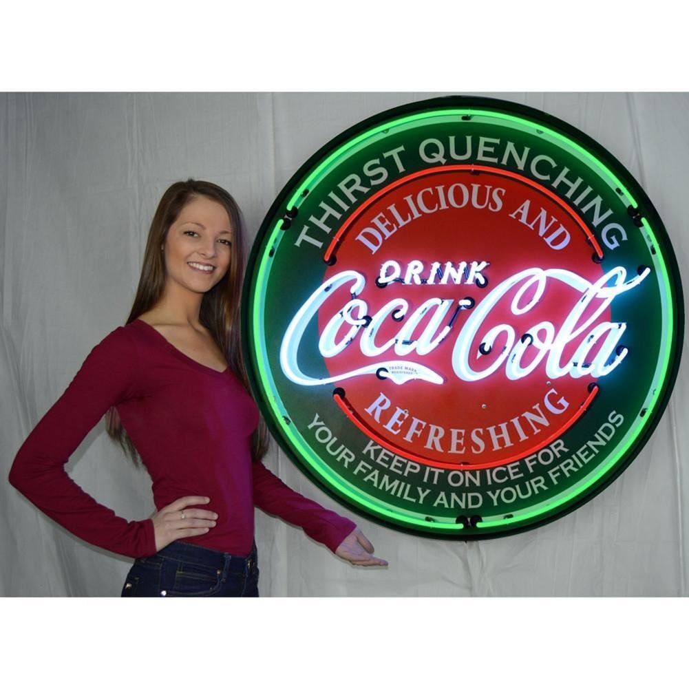 Coca-Cola Evergreen Neon Sign in a Metal Can : 36in-SR1 Performance