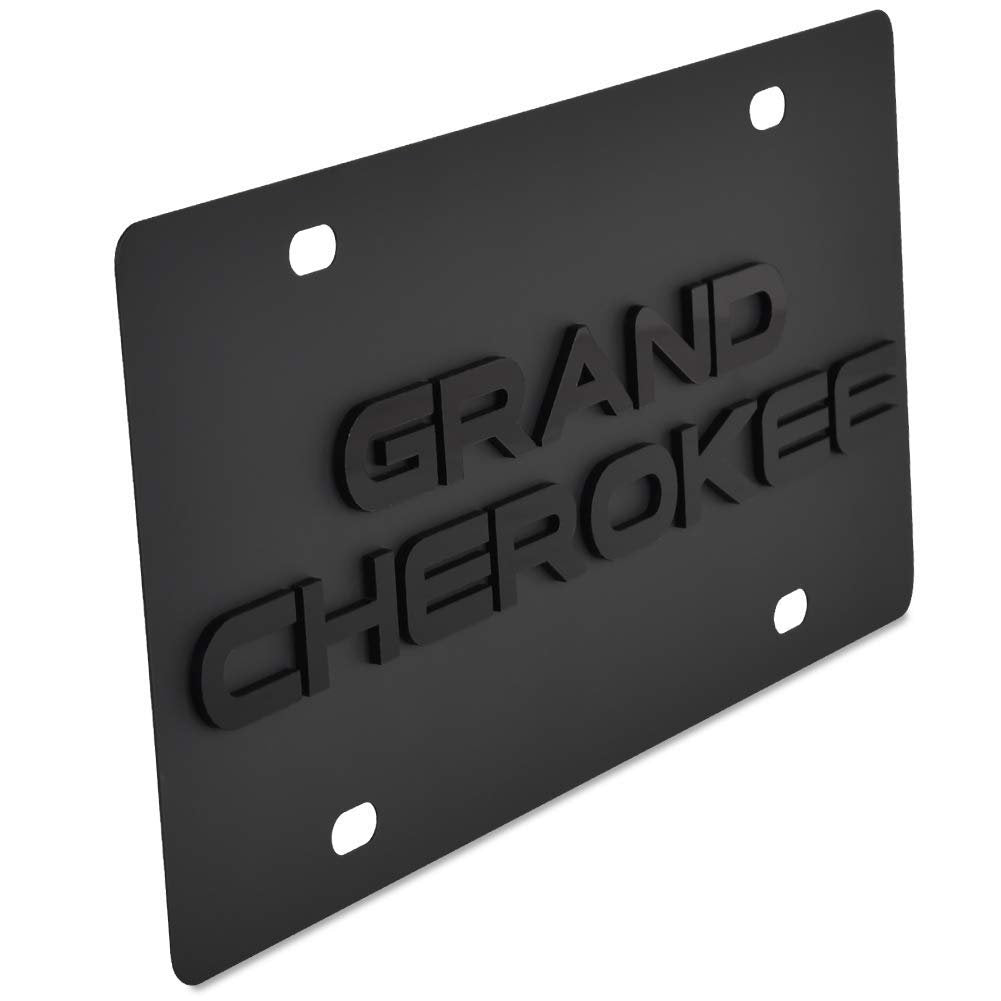 Jeep Grand Cherokee License Plate - Black Carbon Steel-SR1 Performance