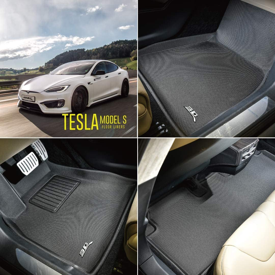 2015-2021 Tesla Model S All-Weather Floor Mats 3D MAXpider Custom Fit Kagu-SR1 Performance