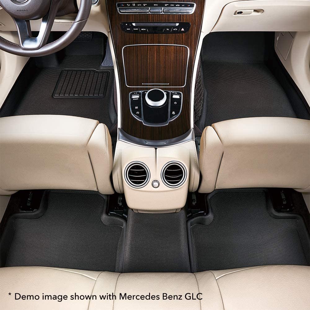 3D MAXpider Complete Set Custom Fit All-Weather Floor Mat for Select Chevrolet Traverse Models - Kagu Rubber-SR1 Performance