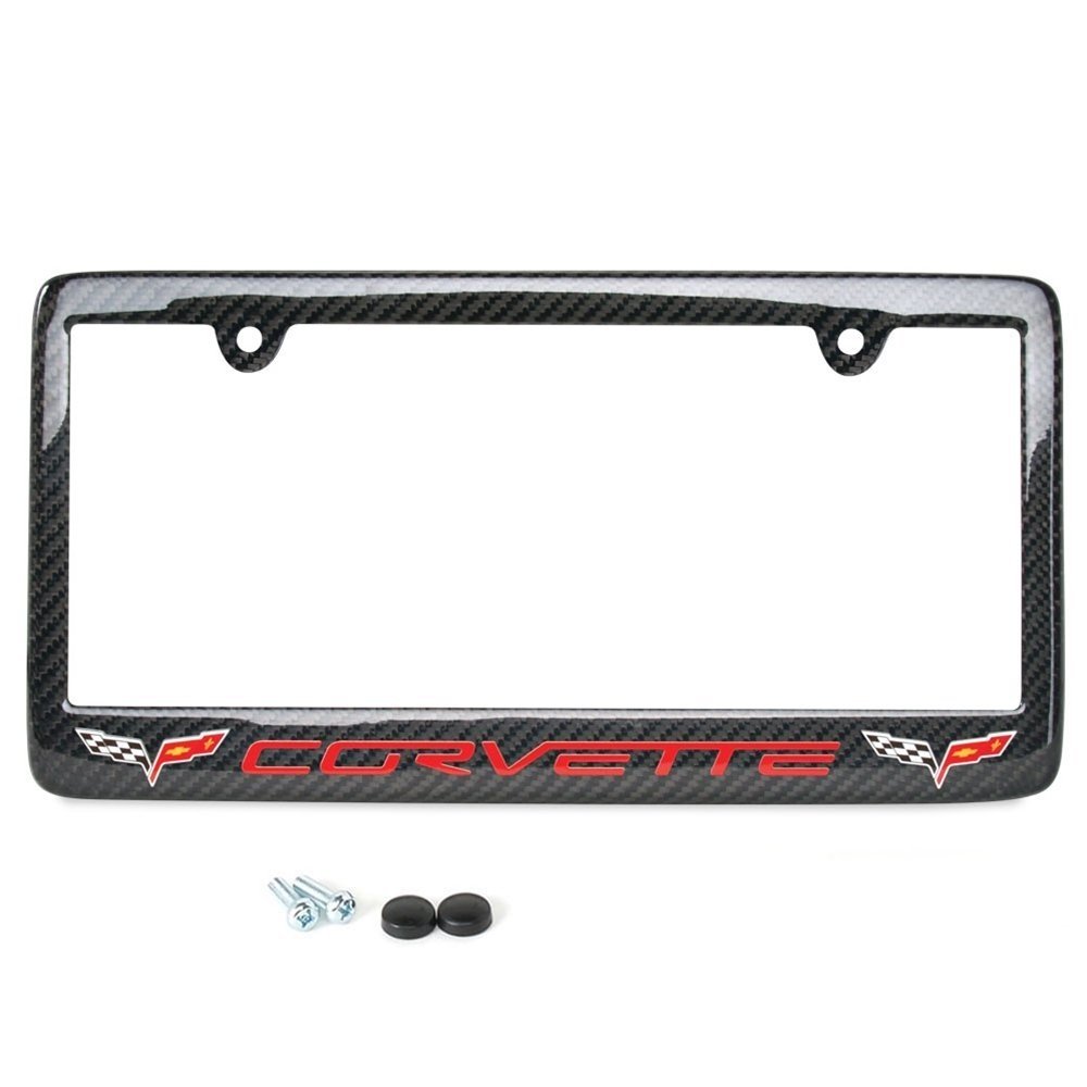 C6 Corvette License Plate Frame - Carbon Fiber-SR1 Performance