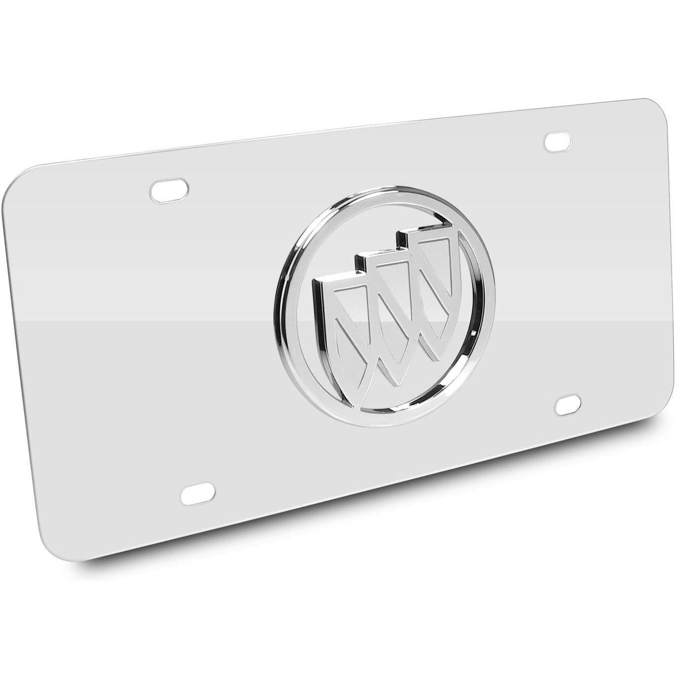 Buick Logo Stainless Steel License Plate - Chrome-SR1 Performance
