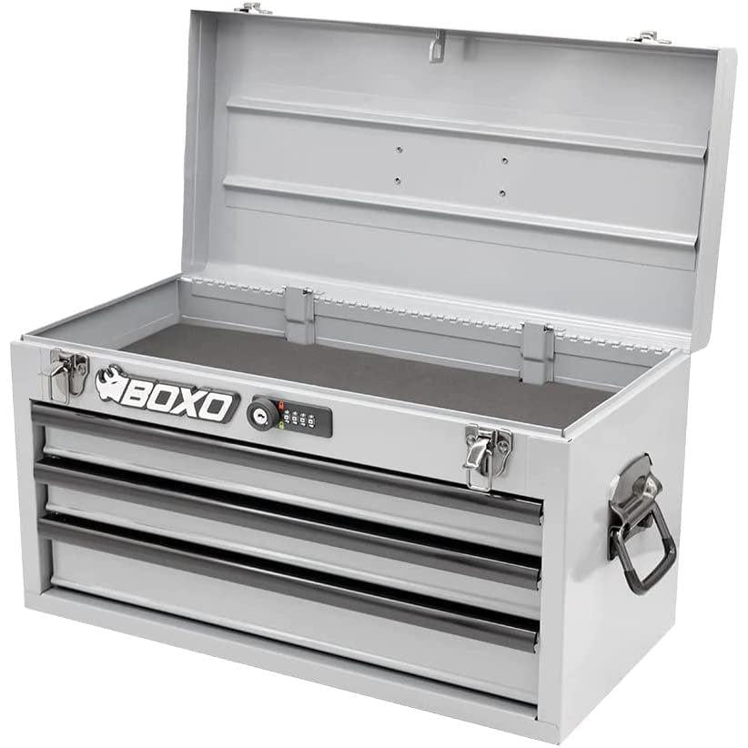 Boxo USA Hand Carry 3-Drawer Heavy Duty Toolbox with Lock-SR1 Performance