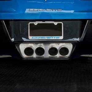 C7 Corvette Stingray Standard Exhaust Port Filler Panel- Polished Non Illuminated-SR1 Performance