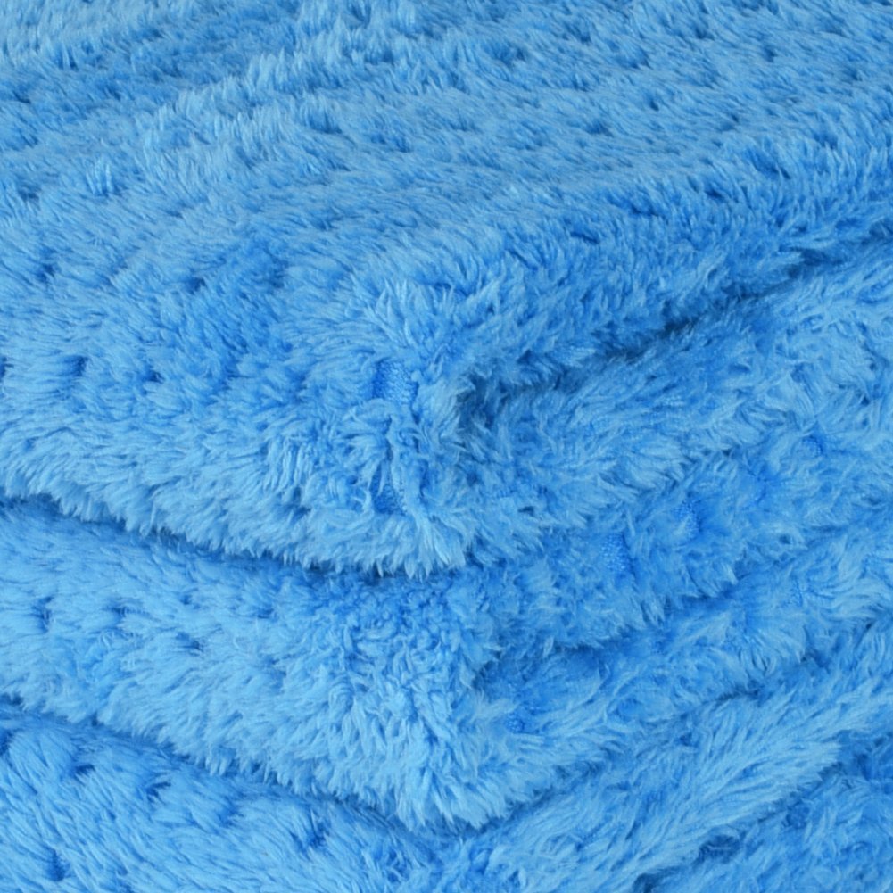 Liquid X Blue Xtreme Plush Waffle Weave Microfiber Detailing Towel - 16" x 16"-SR1 Performance