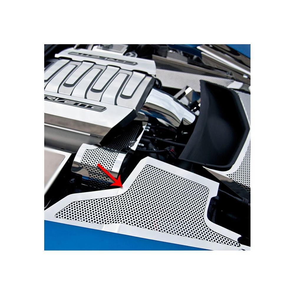 C7 Corvette Stingray Inner Fender Covers Perforated Polished 3Pc-SR1 Performance