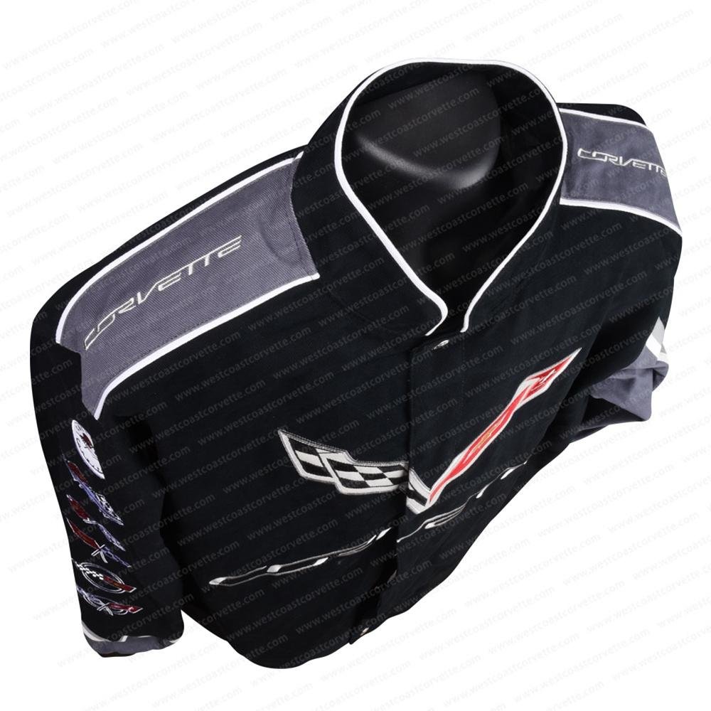 C1-C7 Corvette All Logo Collage Twill Jacket - Black-SR1 Performance