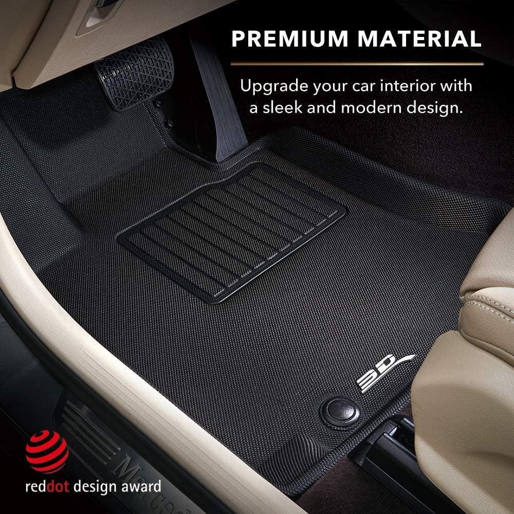 3D MAXpider - L1FR12501509 Ford Expedition (w/ 2nd Row Bucket seat) 2018-2020 Custome Fit All-Weather Car Floor Mats Liners, Kagu Series (1st 2nd & 3rd Row, Black)-SR1 Performance
