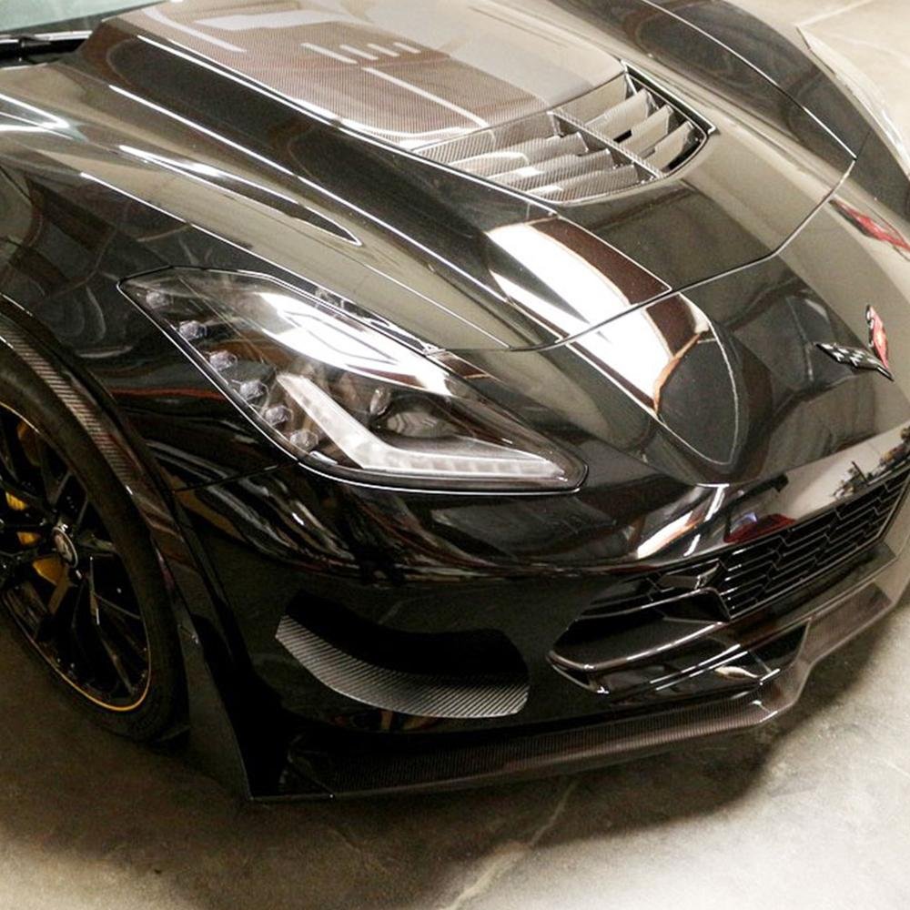 Corvette Front Bumper Race Canards - Carbon Fiber - APR Performance : C7 Stingray, Z51, Z06, Grand Sport-SR1 Performance