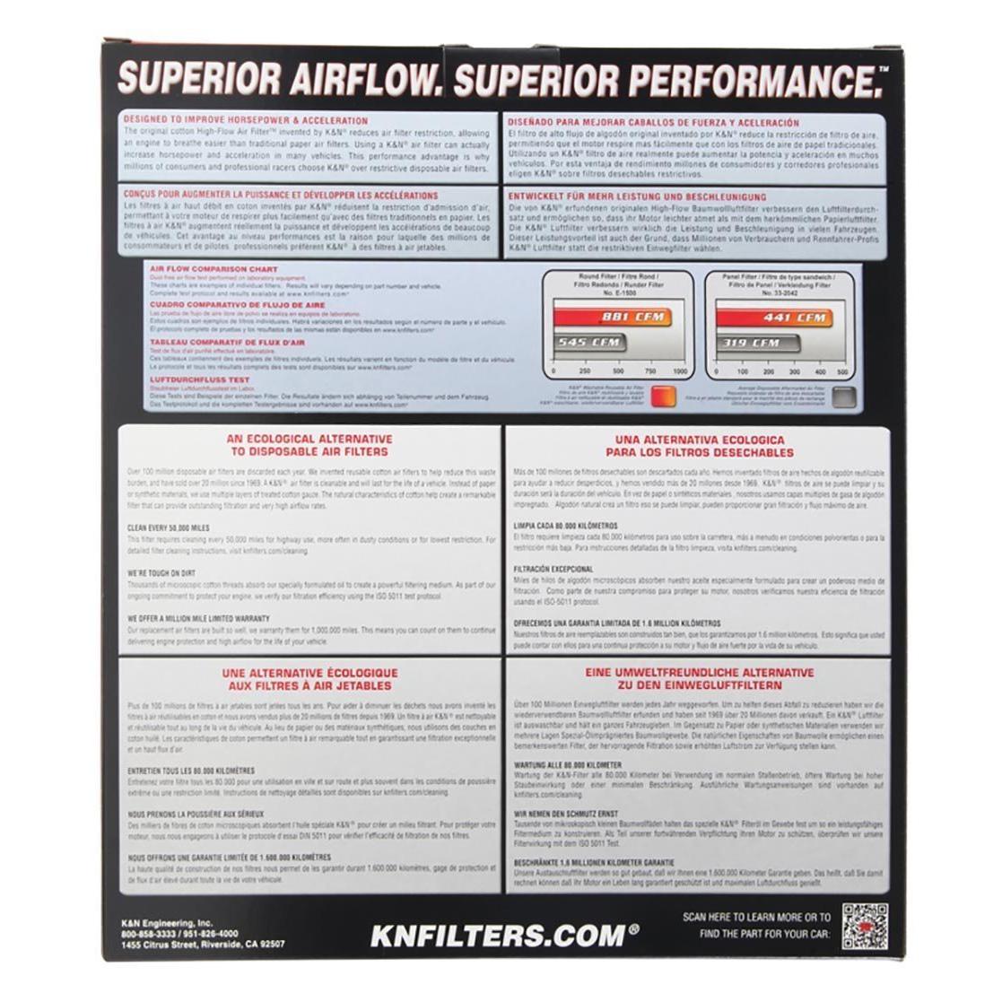 K&N E-0665 Replacement Air Filter-SR1 Performance