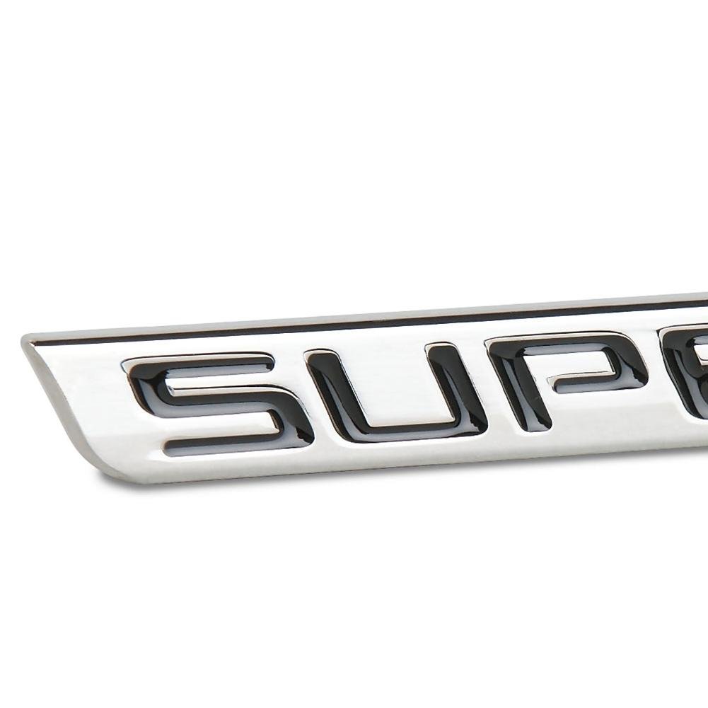 Billet Chrome Supercharged Badge - Black-SR1 Performance