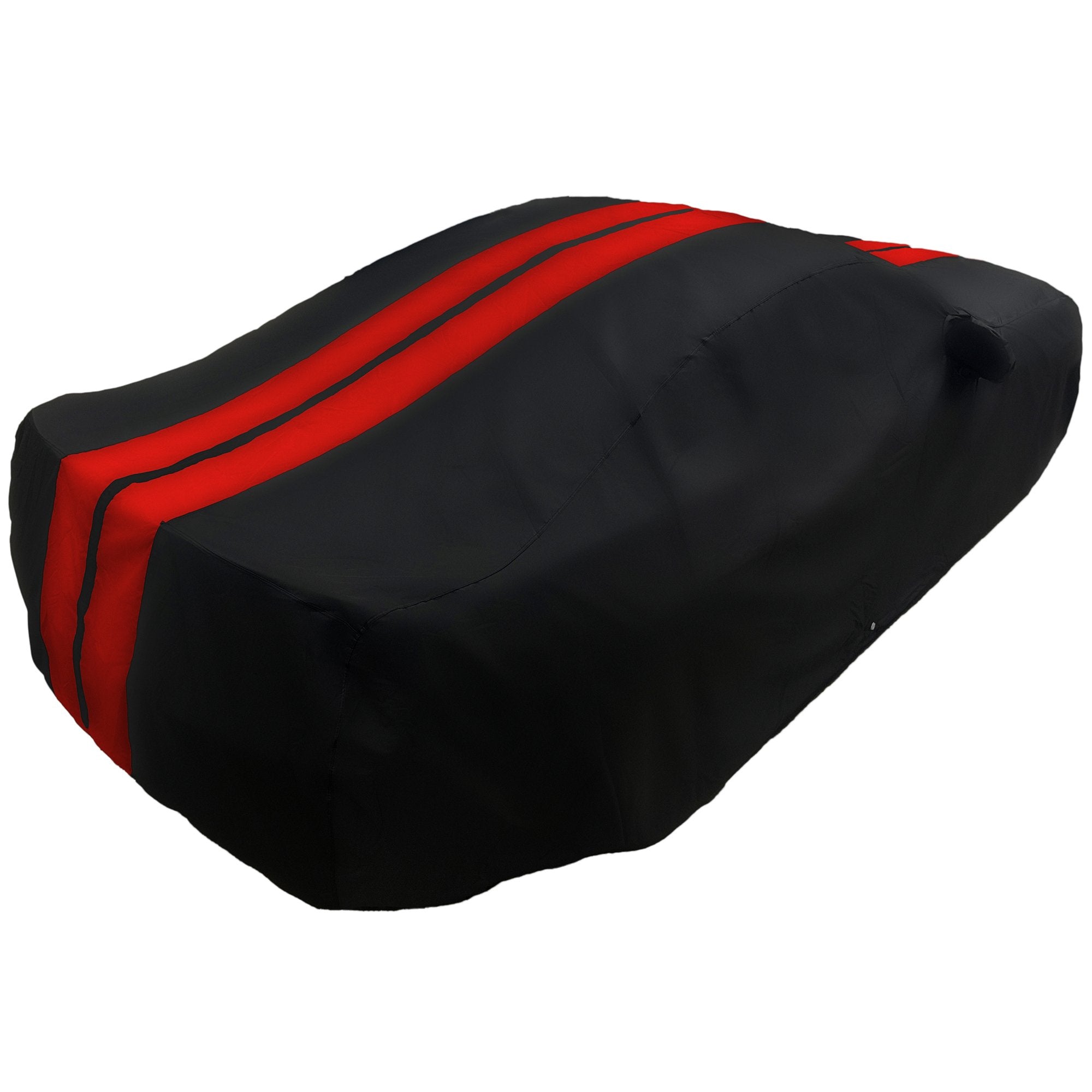 2005-2024 Ford Mustang Ultraguard Plus Car Cover - 300D Indoor/Outdoor Protection - Black with Red Stripes-SR1 Performance