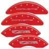 Corvette Brake Caliper Cover Set (4) - Corvette/Z06 Logo Red : 2006-2013 Z06-SR1 Performance