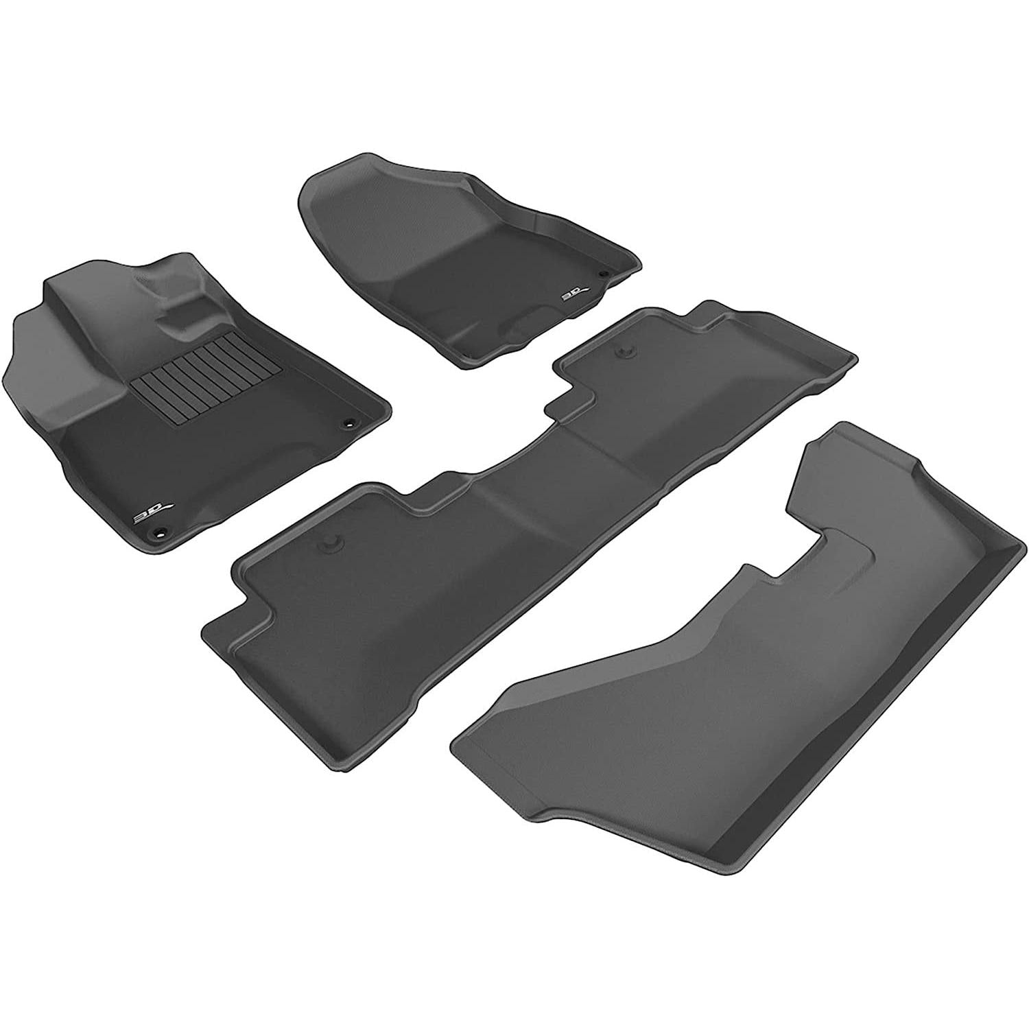 Acura MDX 2014-2020 3D MAXpider All Weather Floor Mats - 3 Rows - Black-SR1 Performance