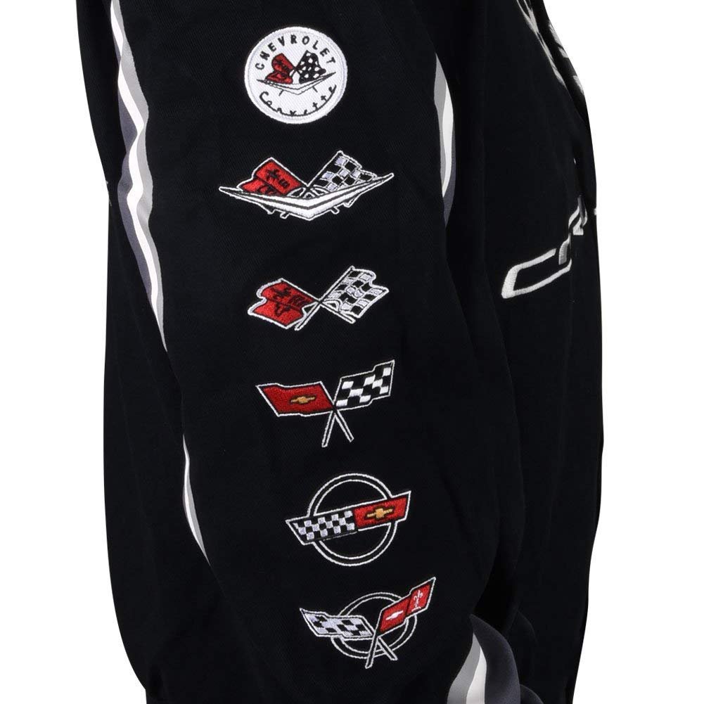 C1-C7 Corvette All Logo Collage Twill Jacket - Black-SR1 Performance
