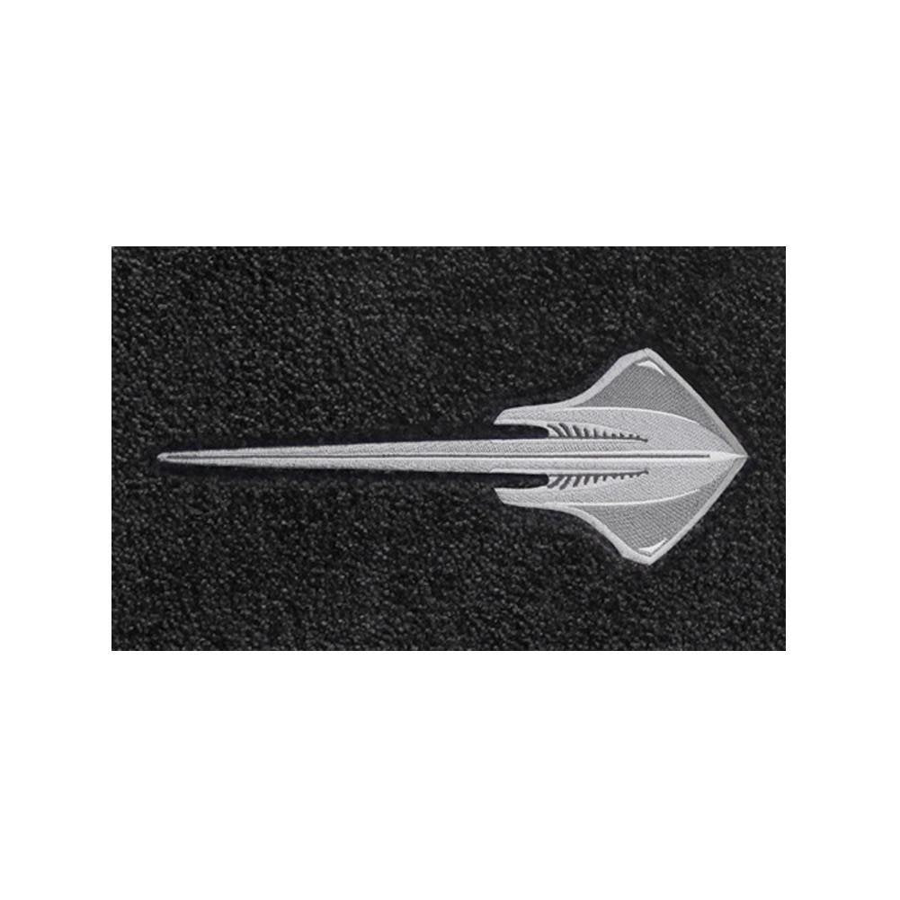 2014-2019 C7 Corvette Stingray Logo Floor Mats - Jet Black-SR1 Performance