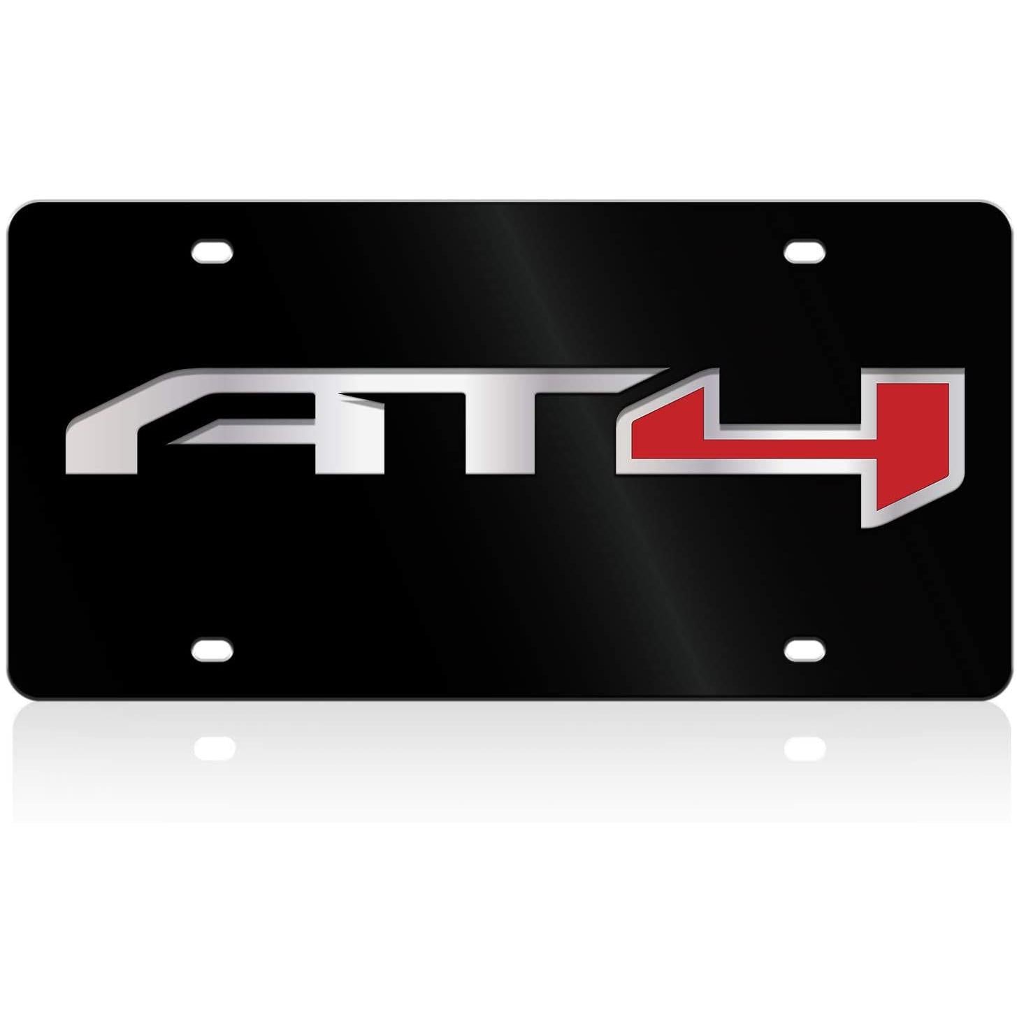 GMC AT4 Lazer-Tag Acrylic License Plate - Black-SR1 Performance
