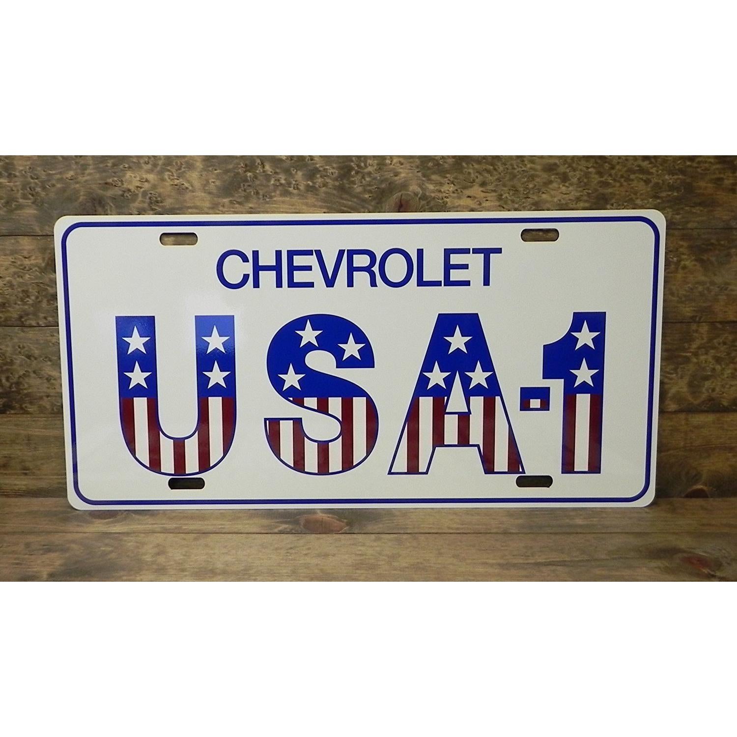 USA Chevrolet Supersized License Plate Metal Sign - Red, White, Blue - 35" X 17.5"-SR1 Performance