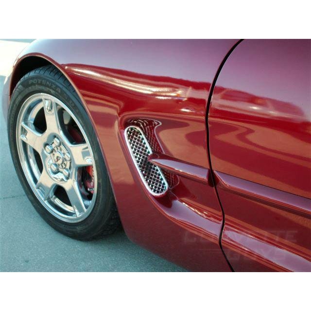 American Car Craft Chevrolet Corvette 1997 1998 1999 2000 2001 2002 2003 2004 Chrome Mesh Side Vent Grille Chrome Insert Trim Kit-SR1 Performance