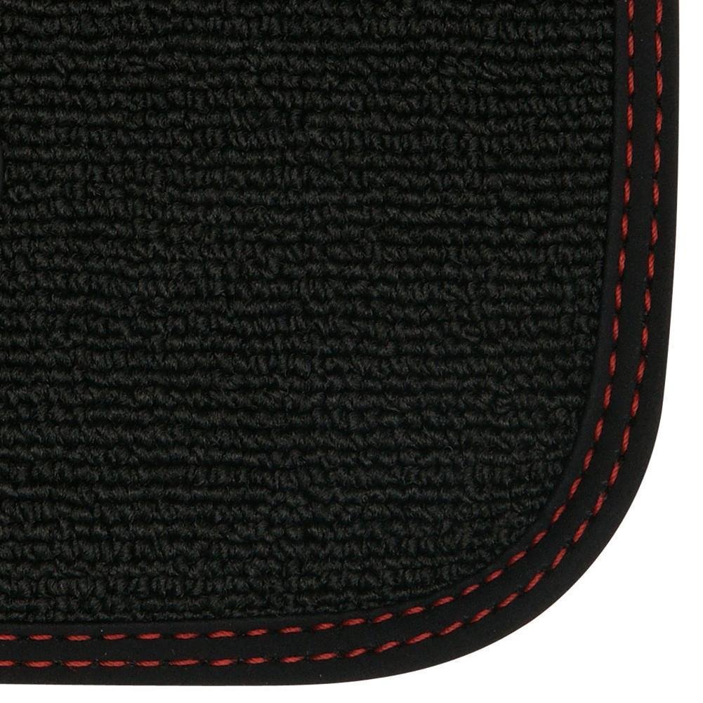 C7 Corvette Floor Mats - Black w/Stingray Logo and Tan Border Stitching-SR1 Performance