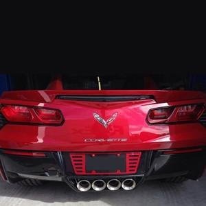 C7 Corvette Louvered Rear License Plate Frame - Stingray Body Color Painted-SR1 Performance