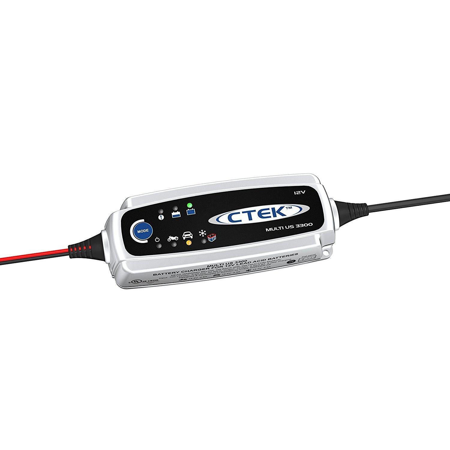 CTEK (56-158) MULTI US 3300 12 Volt Fully Automatic 4 Step Battery Charger-SR1 Performance