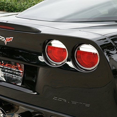 2005-2013 Corvette "Attitude" Taillight Bezels - Billet Chrome-SR1 Performance