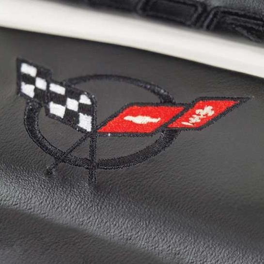 C5 Corvette Door Panel Armrest Cushions w/C5 Logo & Corvette Script: 1997-2004 C5-SR1 Performance