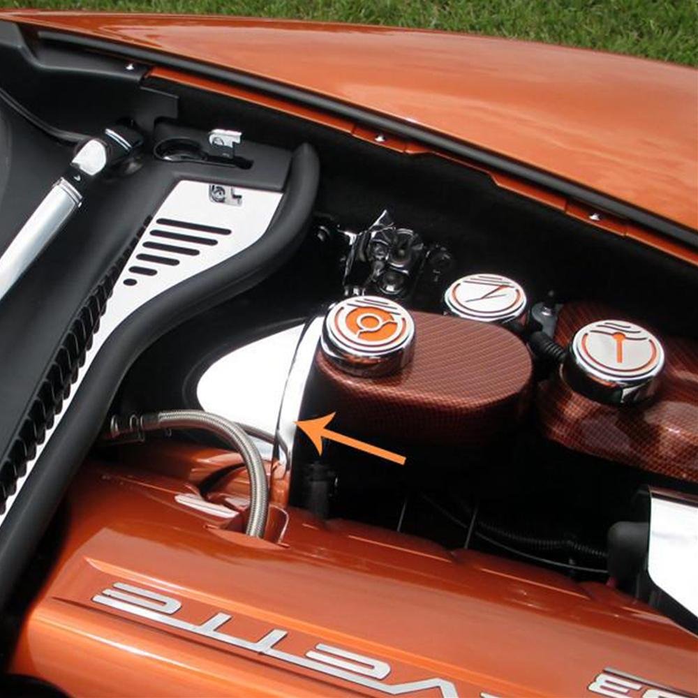 Corvette Brake Booster Cover - Polished Stainless Steel : 2005-2007 C6-SR1 Performance