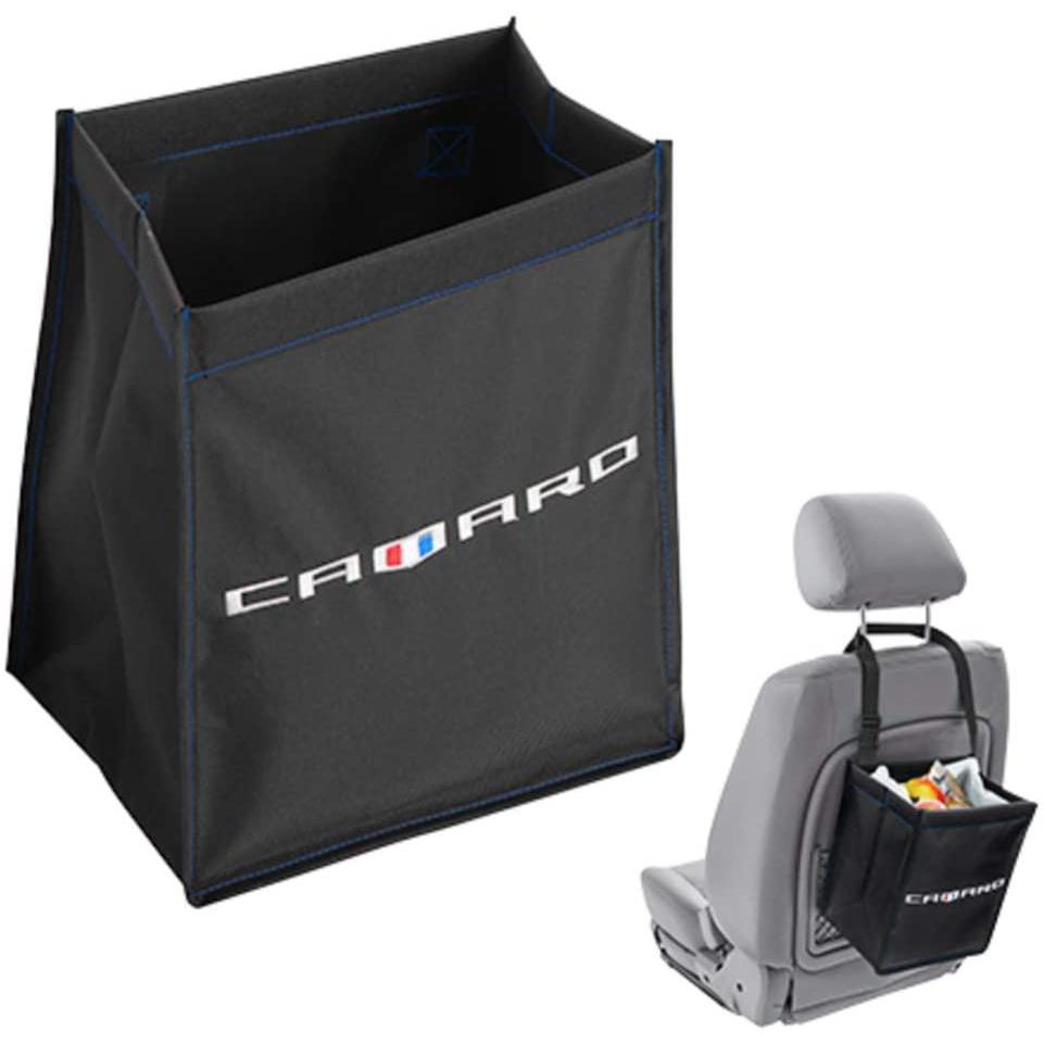 Camaro Gen 6 Hanging Waste Basket - Seat Back Trash Can : Black-SR1 Performance
