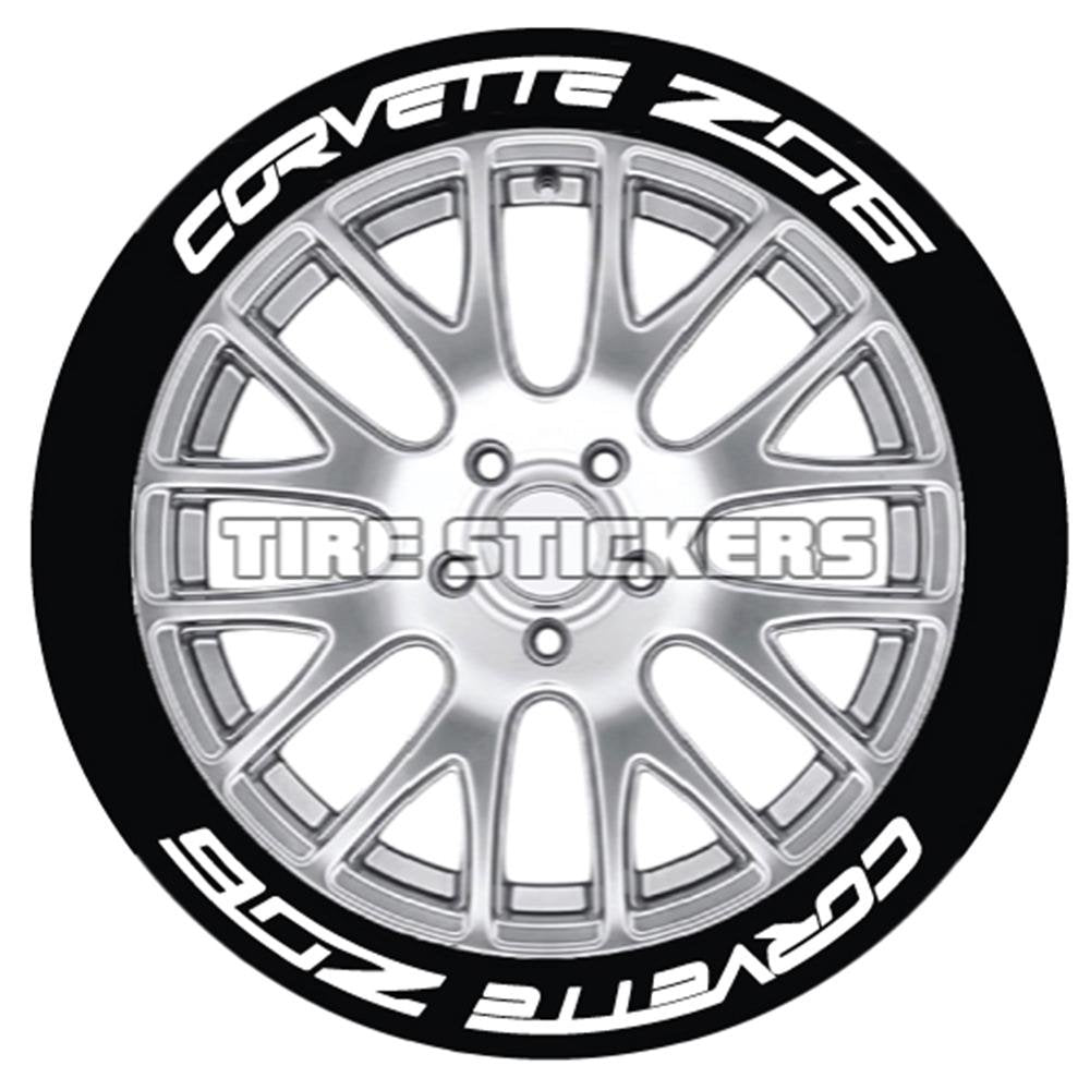 West Coast Corvette C7 Corvette Tire Stickers - Permanent 1" (Z06)-SR1 Performance