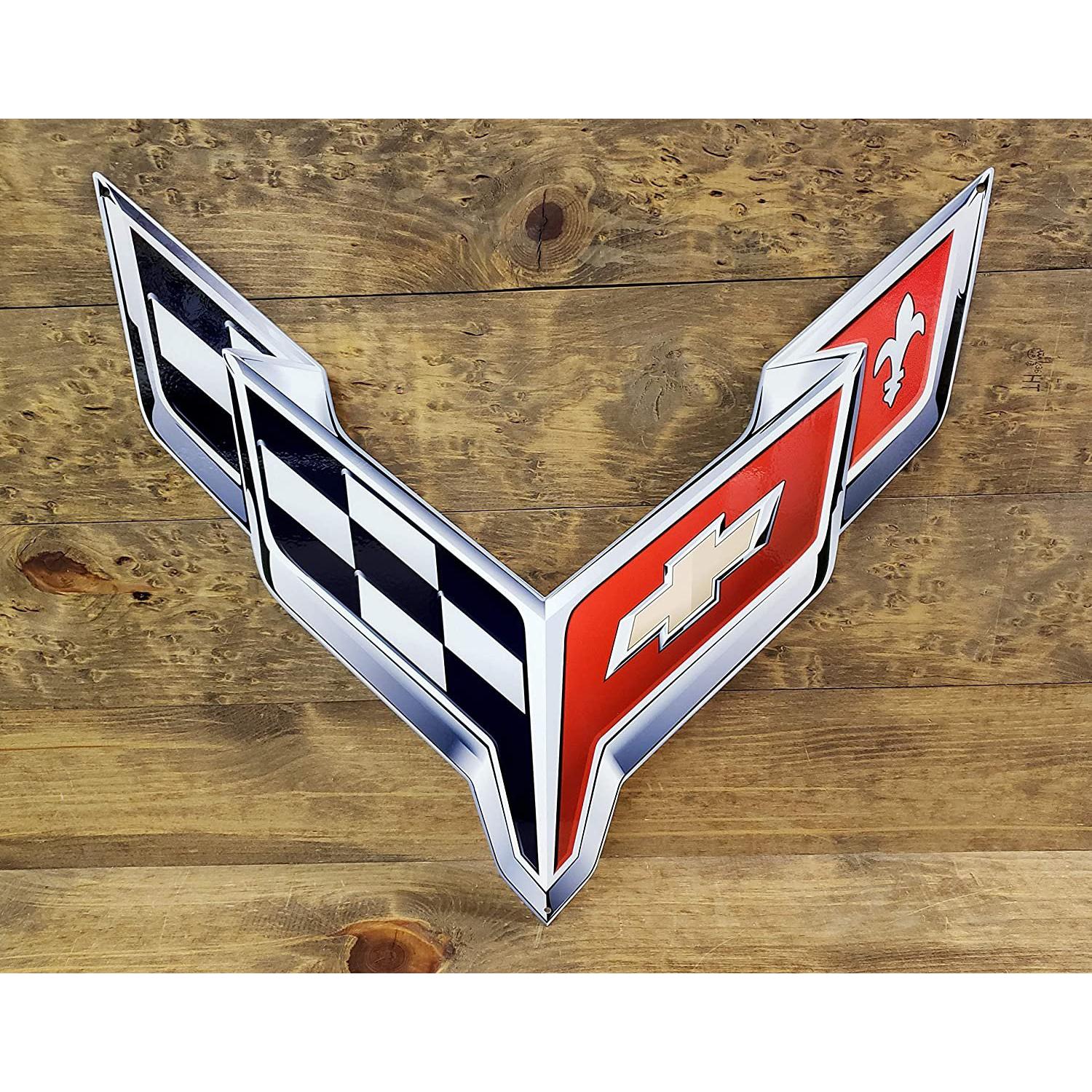 PhotoSteel C8 Corvette Next Generation Metal Wall Hanging Sign-SR1 Performance