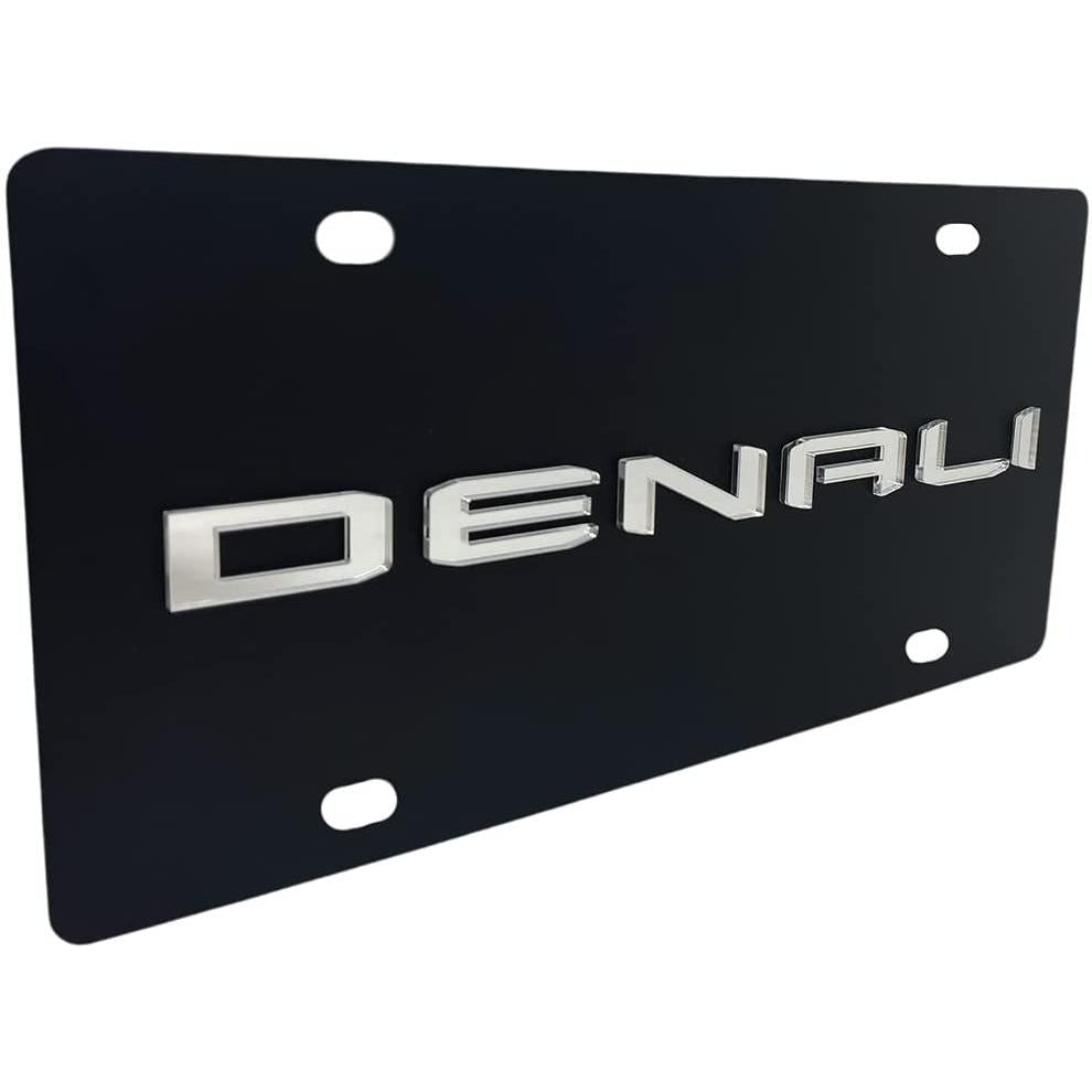 GMC Denali Carbon Steel License Plate with Mirrored Script-SR1 Performance