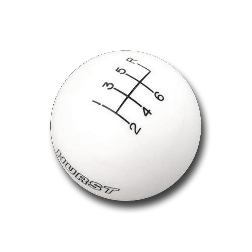 C5 Corvette Shift Knob - Hurst Logo with 6 Speed Pattern - White-SR1 Performance