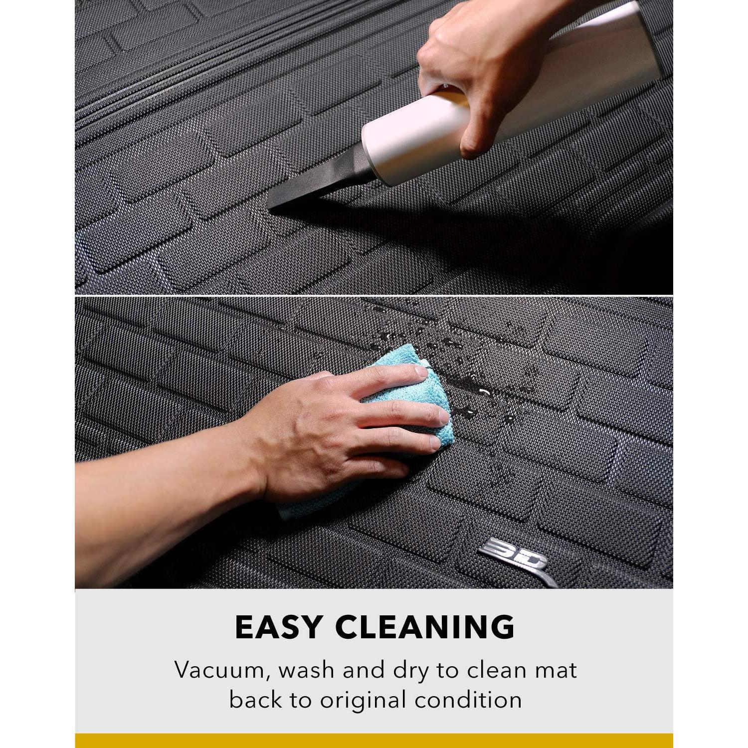 2015-2020 Tesla Model S Rear Cargo Mat Liner 3D MAXpider Kagu -Cross Fold Black-SR1 Performance